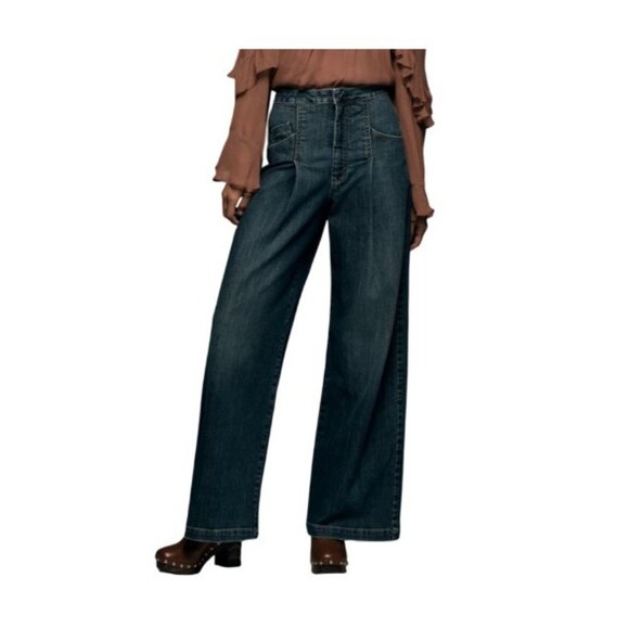 Pilcro Anthropologie Womens The Emory High Rise Wide Leg Jeans Size 27 Petite - Picture 4 of 10